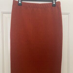 Leith Burnt Orange Pencil Skirt